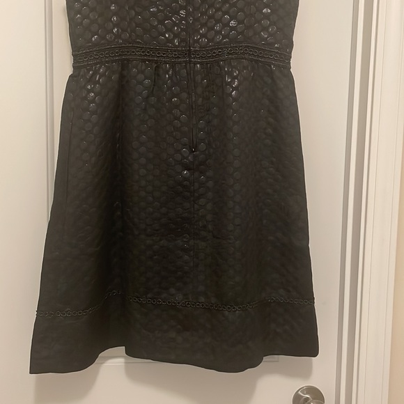 Lilly Pulitzer Zaria Black Onyx Polka Dot Jacquard Cocktail Dress Size 8 - Picture 9 of 10